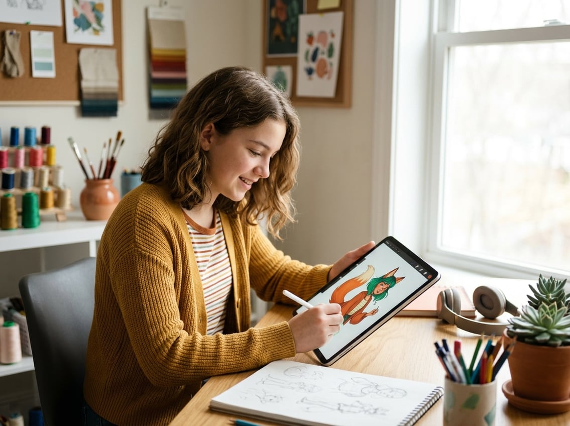 Giv den kreative teenager en tablet der passer til hobbyen
